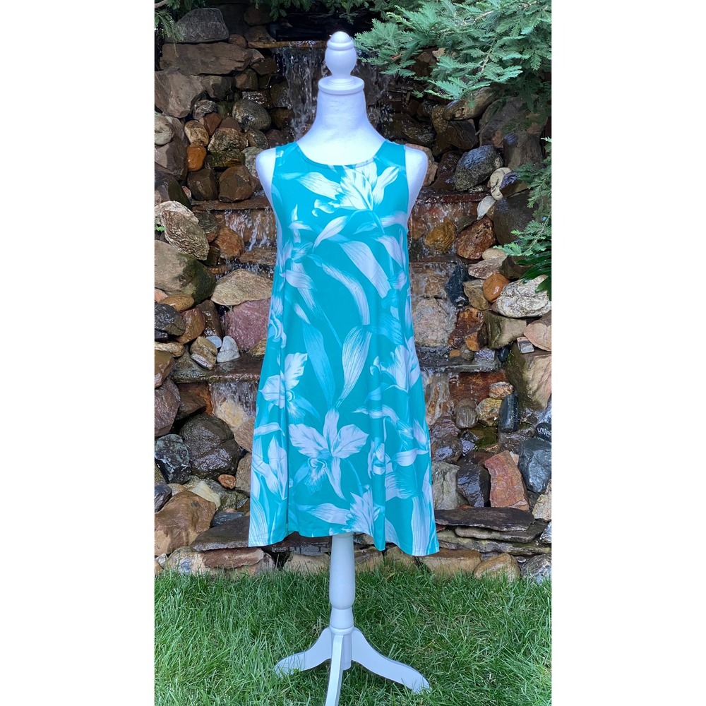 Banana Boat Sundress Womens Size Medium NWT UPF 50+ Aqua Blue Orchid BB827